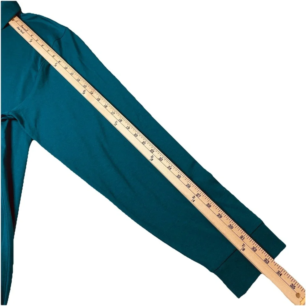 Greyson Apache II Long Sleeve‎ polo Shirt Men's XXL Fiddle Teal Green